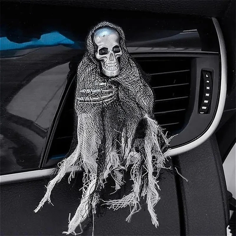 

Halloween Skull Air Vent Clip for Car, Unique Aromatherapy Fragrance Diffuser Auto Interior Decor