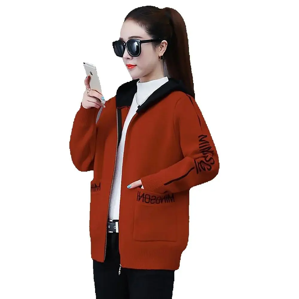 

Spring And Autumn Joker Short Coat Female 2024 New Western-style Age-reducing Fashion Hood Lmitation Double-sided Coat Tide