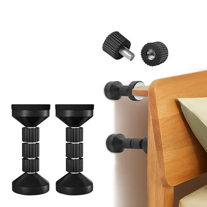 

2pcs sets New Design Prevent loosening Adjustable Threaded Headboard Stoppers Bed Frame Anti-Shake Fixer