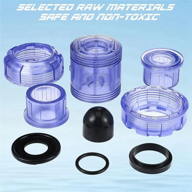Válvula de Retención de Giro de Unión Verdadera A20I de UPVC Transparente, Válvula Antirretorno para Piscina, Accesorios de Tubería (32mm)