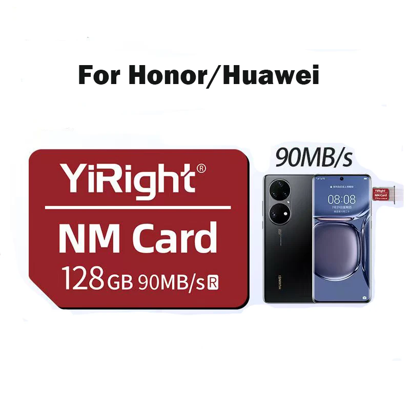 NM Card 256 GB 128GB 64GB Nano Memory SD Cards for Huawei P60 P40 P50 Mate 30 Pro RS Nova Honor NM TF USB Type C Card Reader