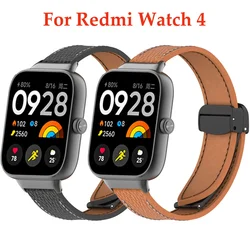 For Xiaomi Redmi Watch 4 Smartwatch Leather Strap Metal Interface Replacement Correa redmiwatch 4 Bracelet for xiaomi band 8 pro