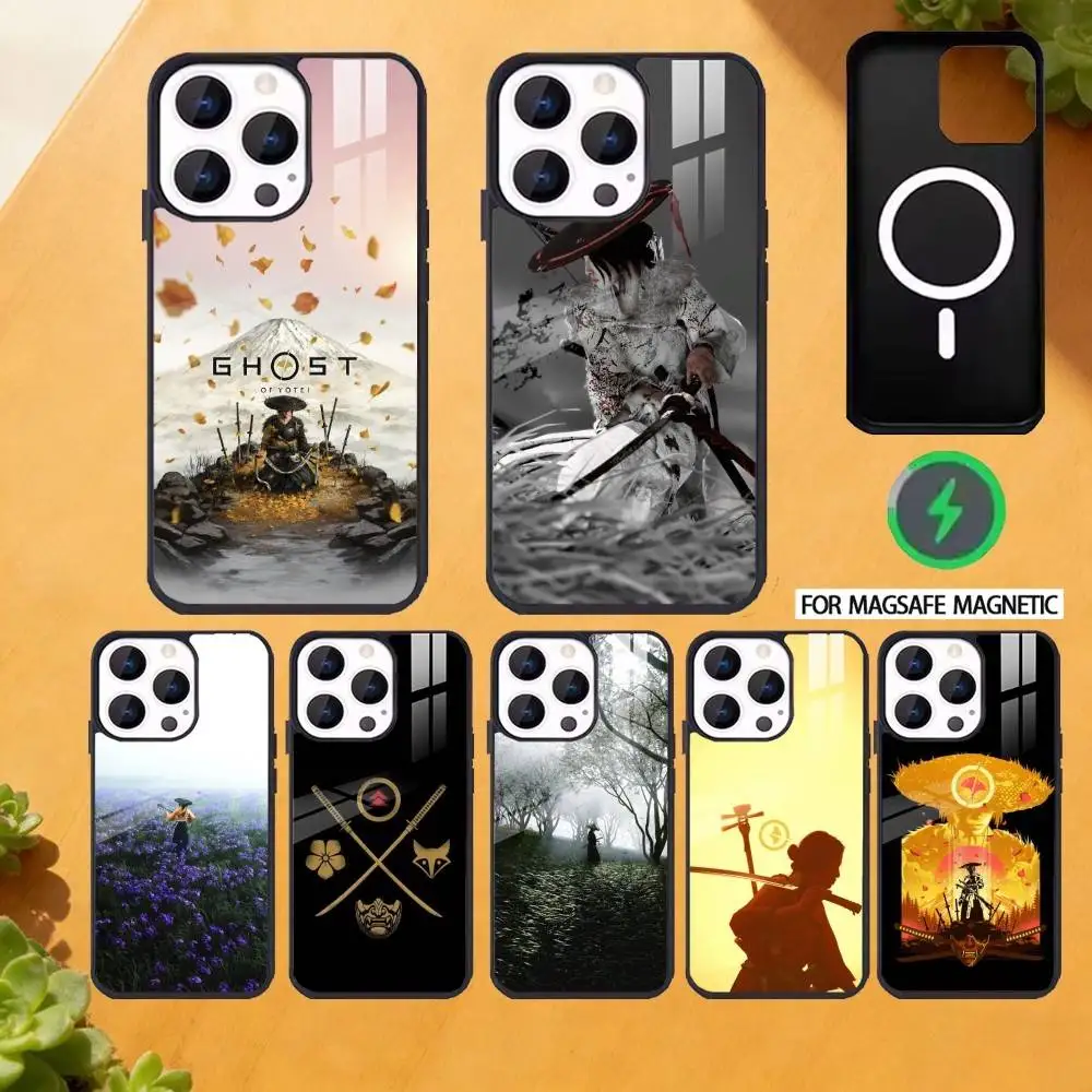 

G-Ghost Of Yotei Phone Case For iPhone 17,16,15,14,13,12,Plus,Pro,Max For Magsafe Magnetic Wireless Charge