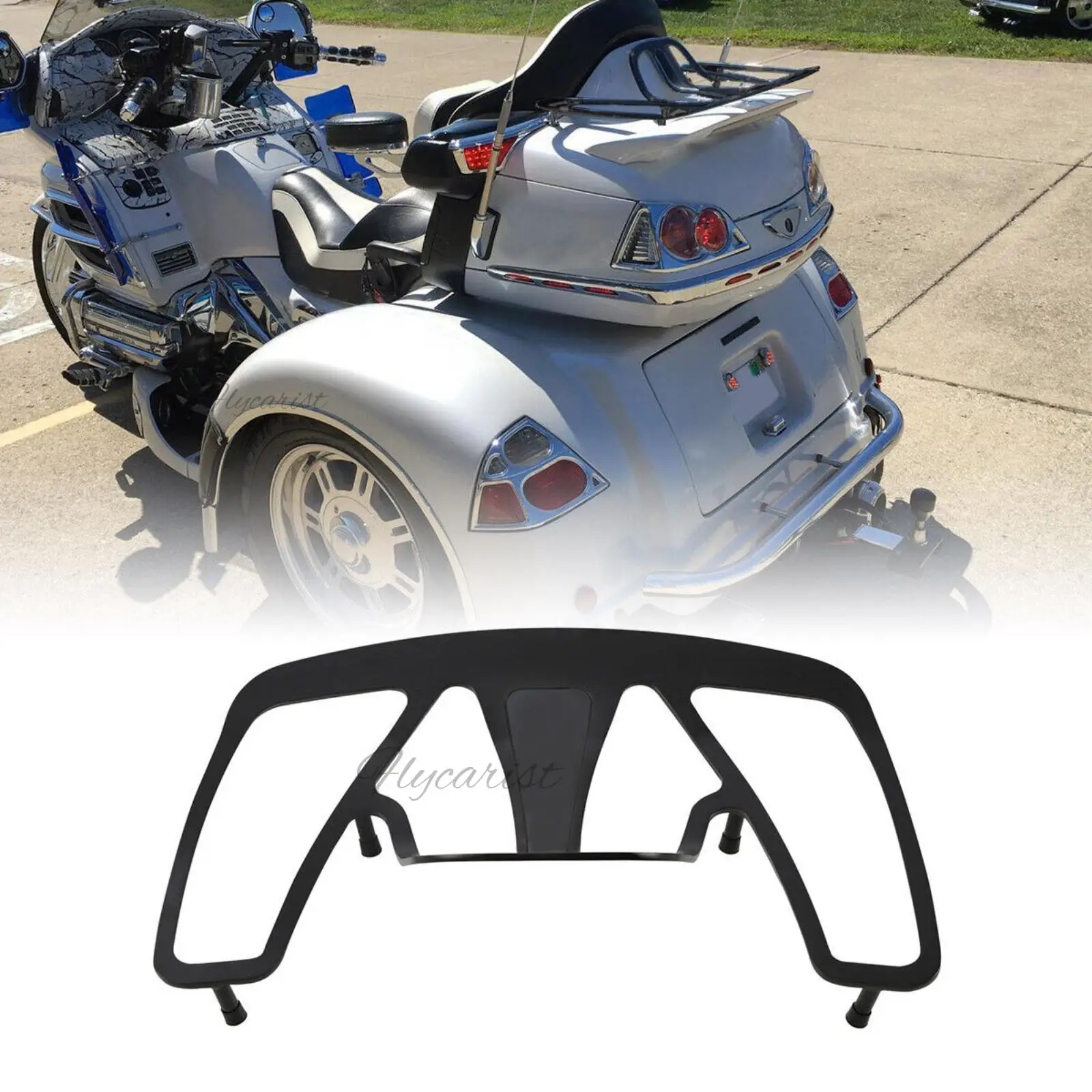 

Aluminum Trunk Luggage Top Cargo Rack Motorcycle Fit For Honda Goldwing GL1800 2001-2017 Black