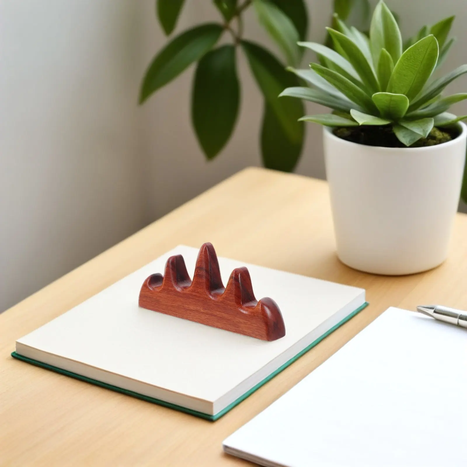 

Держатель для кистей из красного дерева (2 шт.), винтажный дизайн с горным мотивом, для каллиграфии и живописи, подставка для кистей, гладкая отделка, деревянный органайзер для ручек