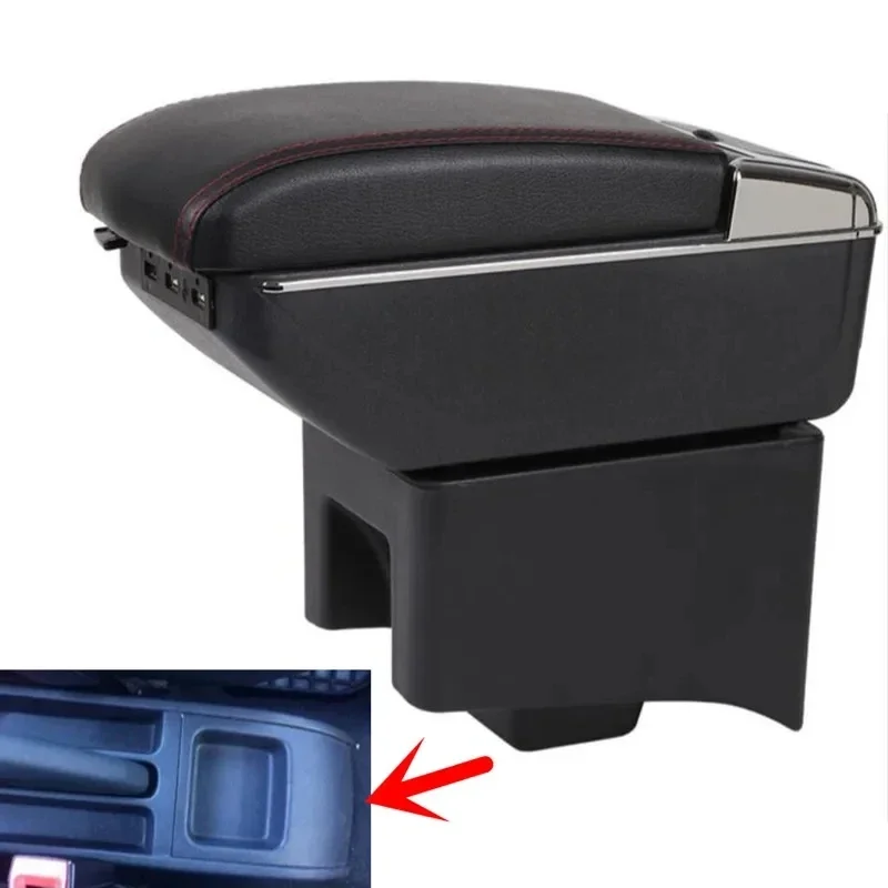 

For Volkswagen Polo armrest box Polo V universal 2009-2020 car center console modification accessories double raised Charging