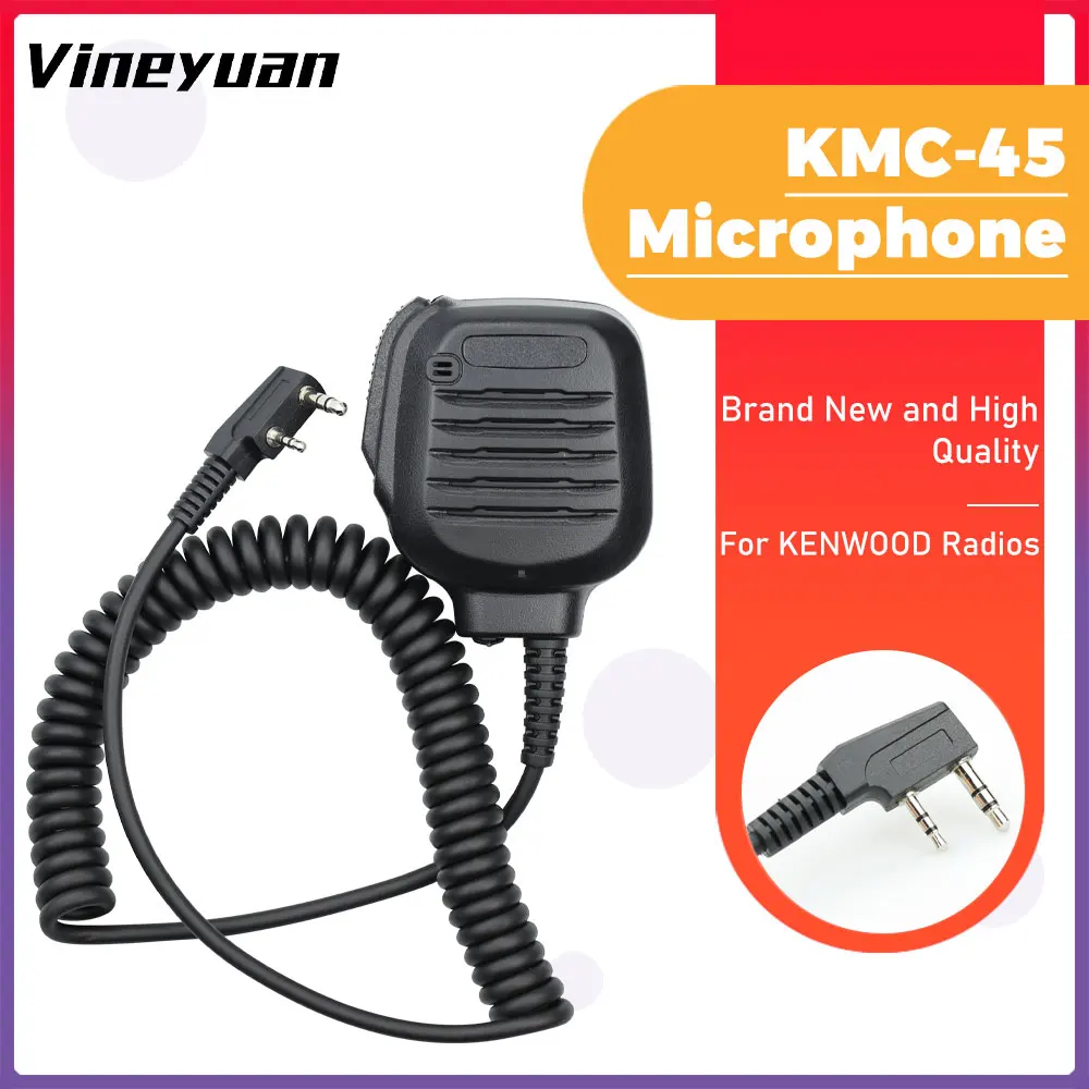 

KMC-45 2 PIN PTT ручной плечевой микрофон для Kenwood TK2402 TK2200 TK3300 TK2312 TK3312 NX220 NX320 NX240 радио