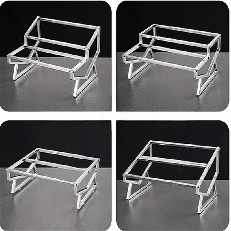 

GN pan rack Retractable Seasoning Holder Bracket Stainless Steel Spice Rack Kitchen Seasoning Container Box Holder tray basin