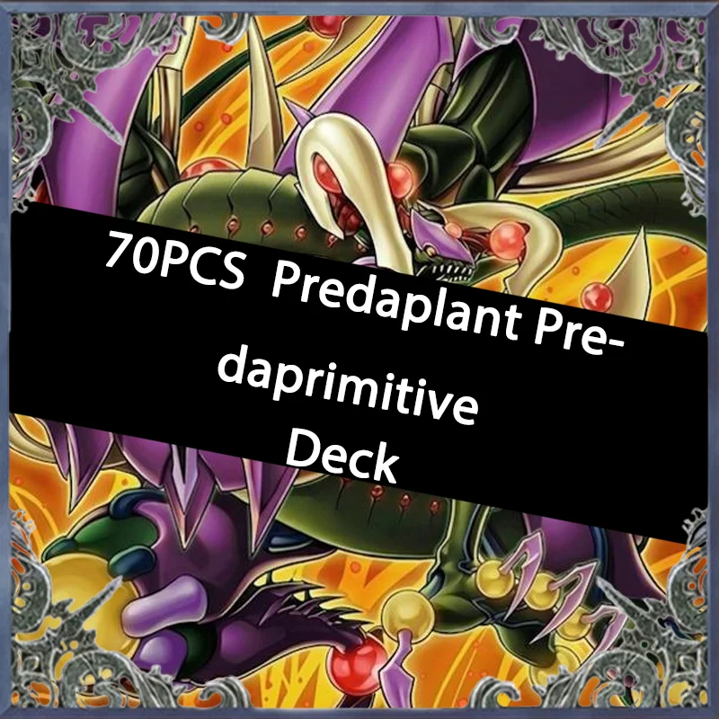 70 Cartas Predaplant Predaprimitive Yugioh, Baraja de Juego Fácil de Usar, No Original, Master Duel, Baraja DIY