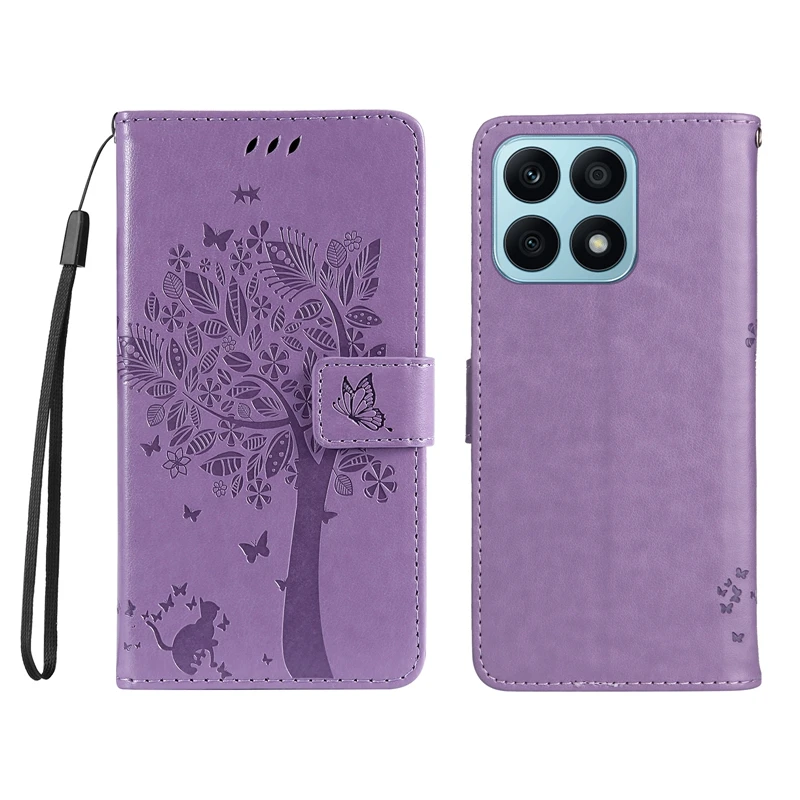 Wallet Flip Leather Tree Embossing Case For Huawei P40 P30 Lite P20 Pro Honor X9 X8 X7 X7a X8a X9a Magic5 Lite 50 Lite 10 Lite