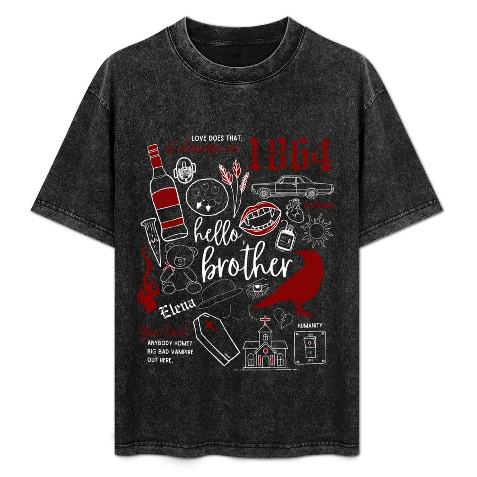 

Damon Salvatore Doodles T-Shirt Simple Trendy Casual T-Shirt