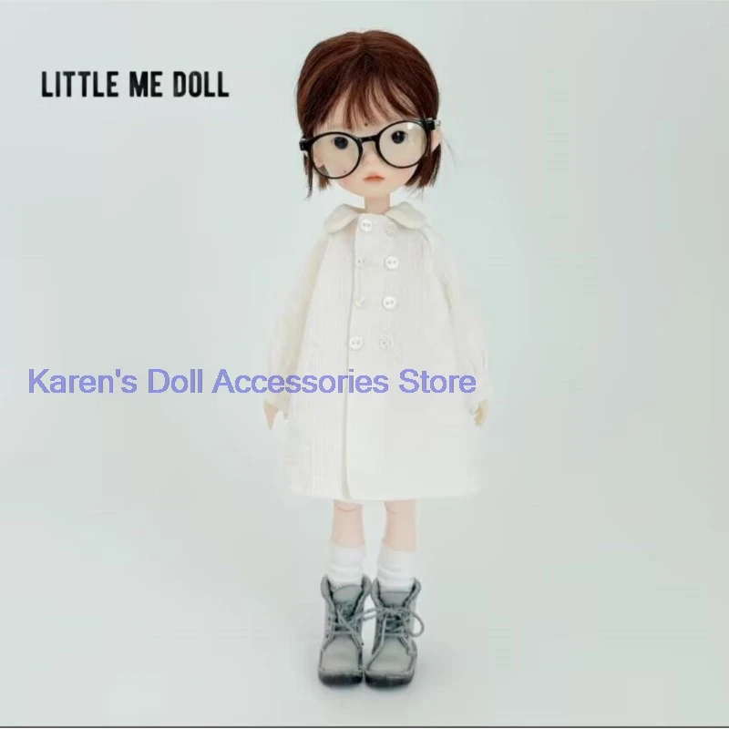 Leisure white 1pcs Long, linen-cotton coat for Blythe/landoudou(Fit for Lulu,ymy24,Ob22,24,26,zone, Jenny)
