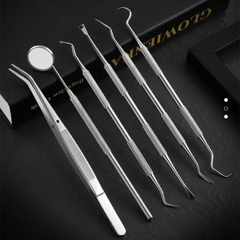 Dentists Pick Tool Dental Mirror Sickle Probe Tartar Remove Scaler Dental Laboratory Equipment Oral Hygiene Care Teeth Whitening