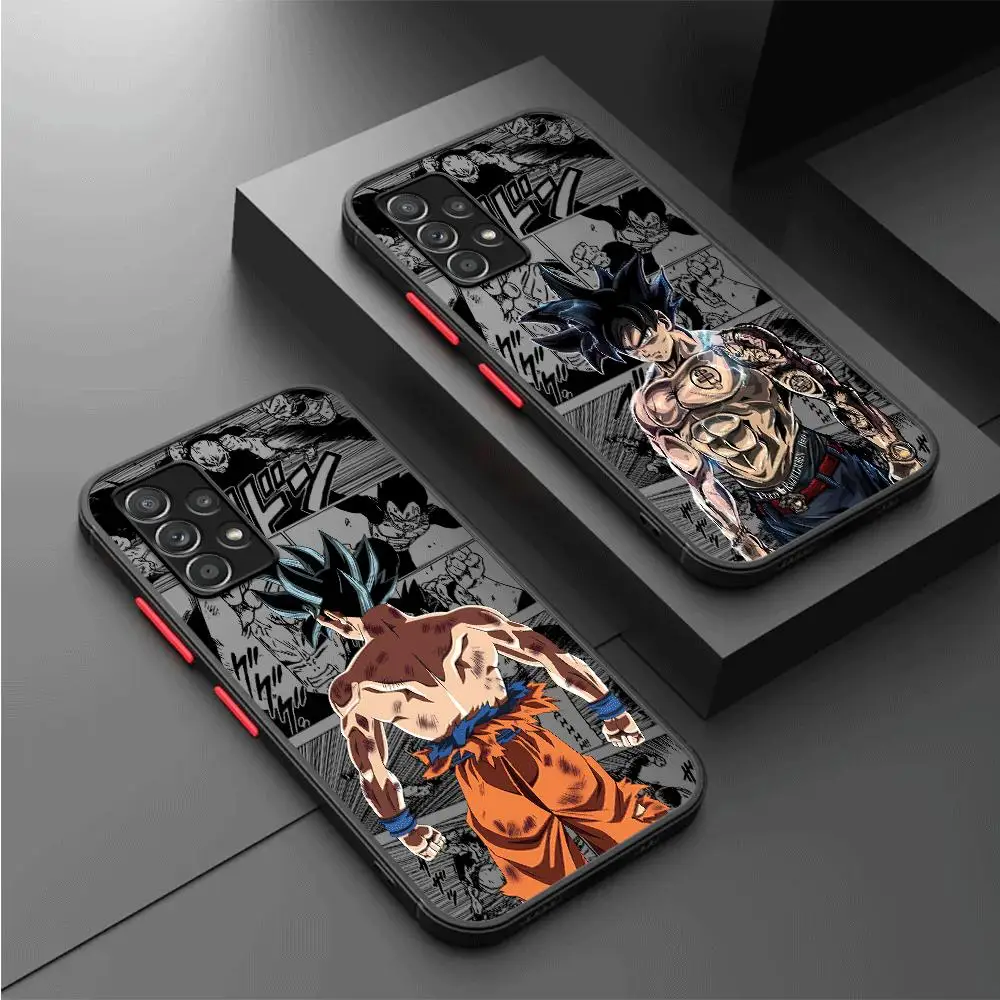 Funda de bolas de dragones para Samsung Galaxy A52 A72 A12 A13 A14 A21s A22 A23 A24 A32 A33 A34 A51 A53 A54 A72 A73 5G cubierta mate