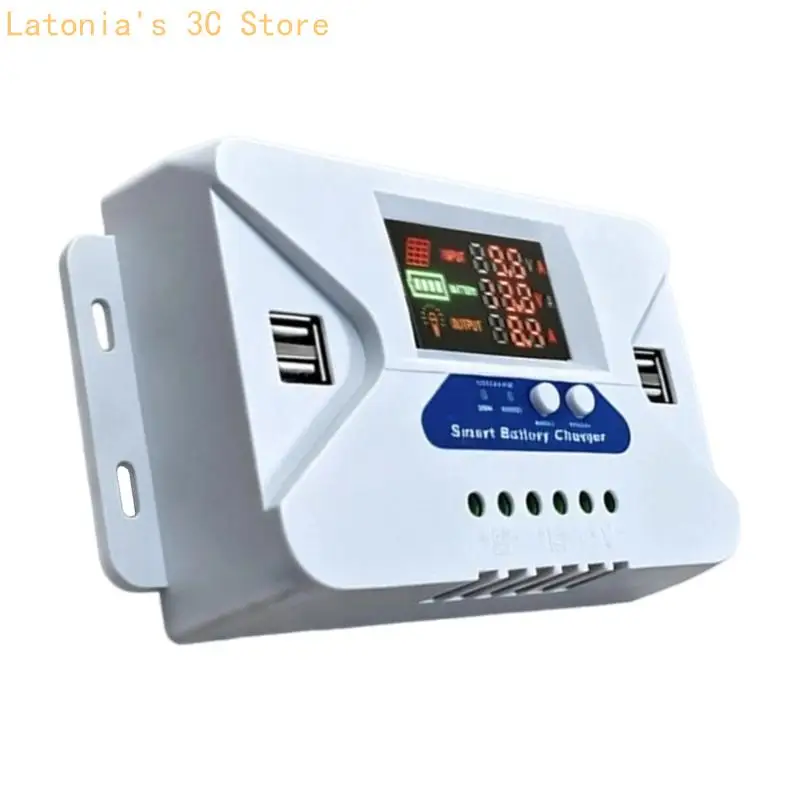 Solarladeregler 12V 24V mit Farbbildschirm und USB-Ausgang für Batteriepflege zu Hause, Gartenbeleuchtung und – Detail 4