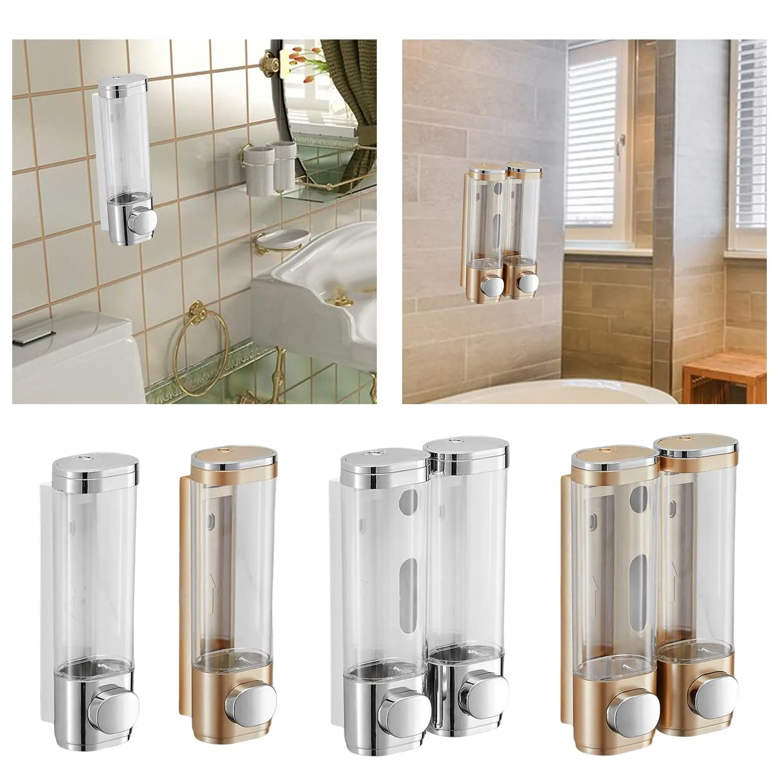 Hand press soap dispenser assembly, shower liquid soap dispenser for bathroom,