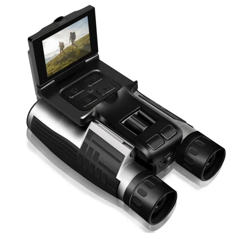 Binóculos Digitais com Câmera, Vídeo 2.5K UHD, Foto 48MP, Zoom Óptico 12X, Tela IPS, Telescópio Recarregável para Caça e Observação de Aves