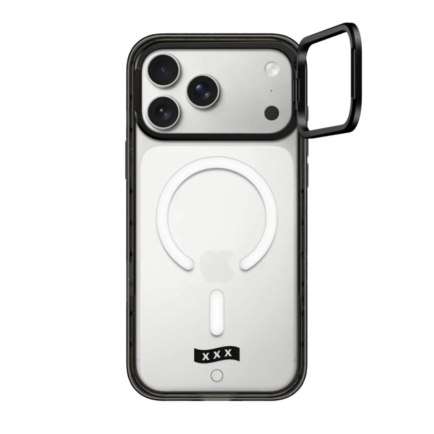 

6010471 Lens Ring Stand Acrylic Border Magnetic Case: Compatible with IPhone 17 16 15 14 13 12 Pro Max 17Pro