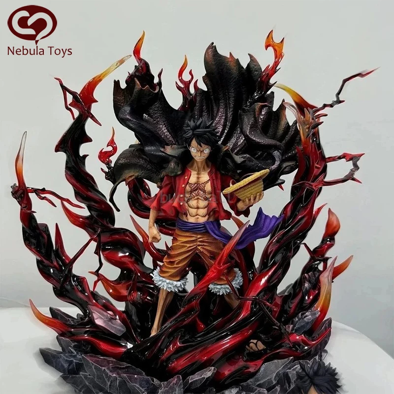 One Piece Ruffy Figur mit Licht Monkey D. Ruffy Figuren Strohhut Ruffy Figur Modell Statue Puppe
