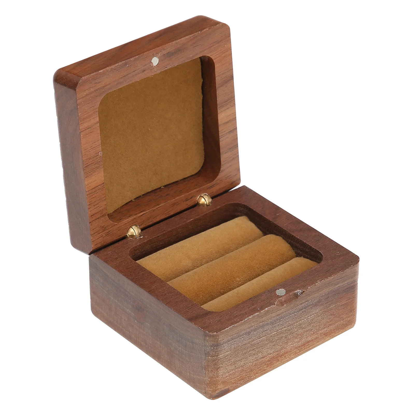 ZK20 Wood Ring Box Jewelry Storage Display Case Organizer for Proposal Wedding Ceremony