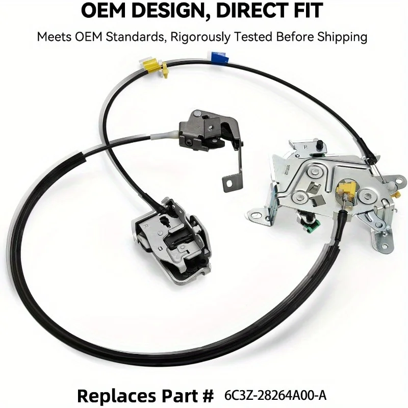 مزلاج الباب الخلفي الأيمن والكابل 6C3Z-28264A00-A لسيارة Ford F-250/F-350 Super Duty 1999-2007 (مزالج علوية/سفلية) #6