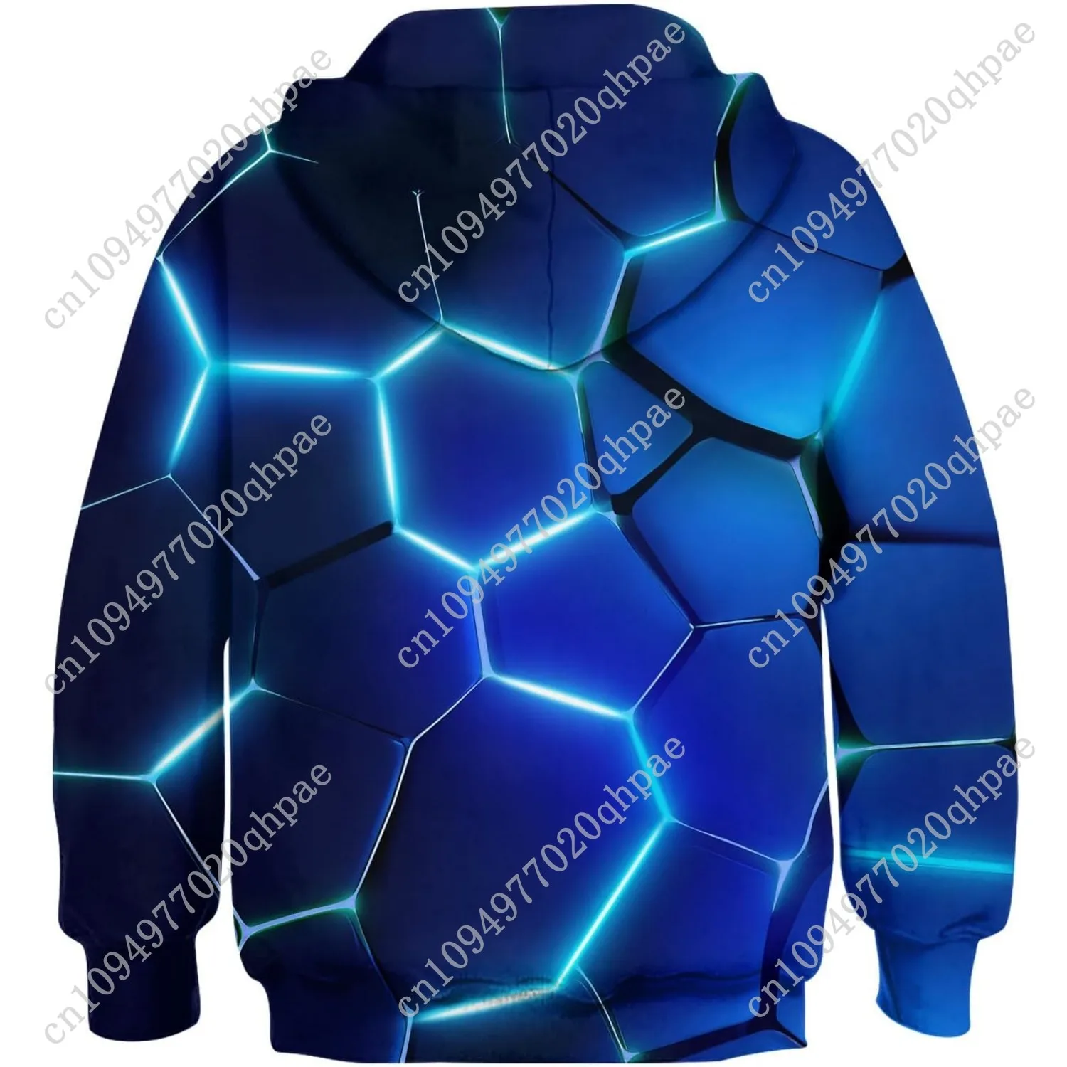 6-14T بنين بنات زمم هوديس بلوزات 3D مطبوعة بارد السترة مع جيوب #4