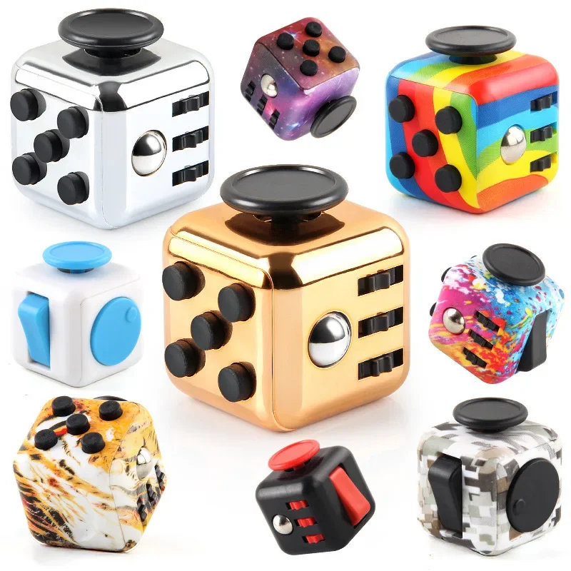 Solid Color Fidget Decompression Dice for Release Stress Autism Anxiety Relieve Adult Kids Stress Relief Anti-Stress Fidget Toys