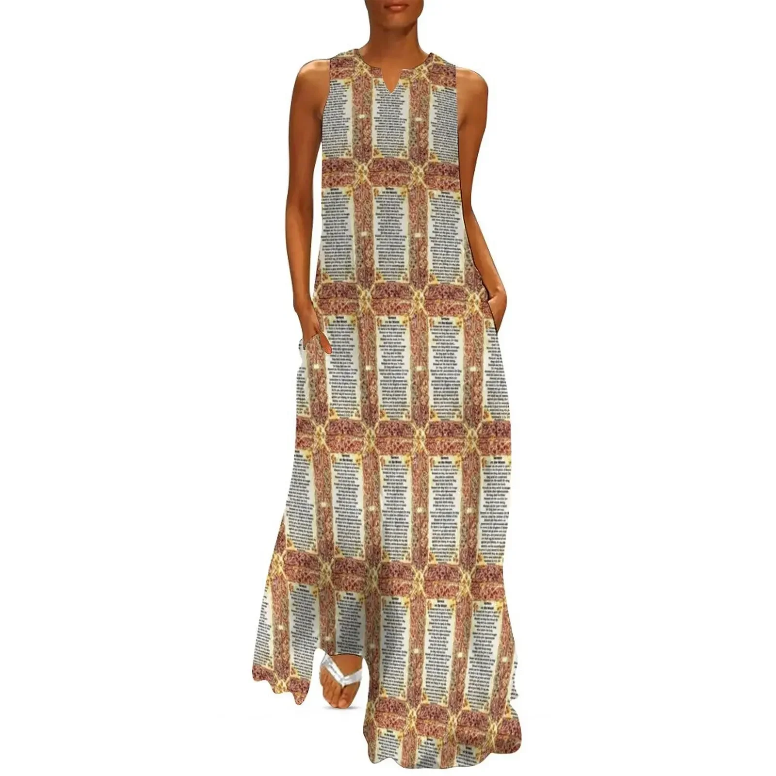 

JESUS, Beatitudes, Sermon on the Mount, Long Dress Women's summer dresses Female clothing dresses ladies 2025 summer Dress