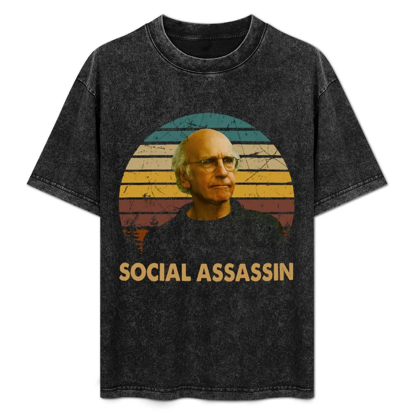 Vintage Retro Tv Show Vintage Curb Art Your Enthusiasm Films Social Assassin T-Shirt tops custom shirt plain shirts men