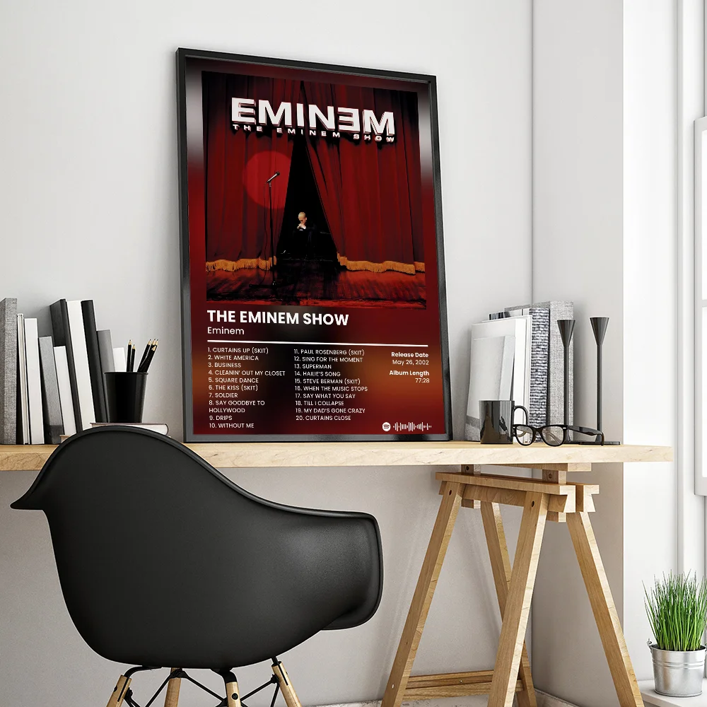 Super Rapper Eminems Movie Sticky Posters Vintage Room Home Bar Cafe Decor Vintage Decorative Painting