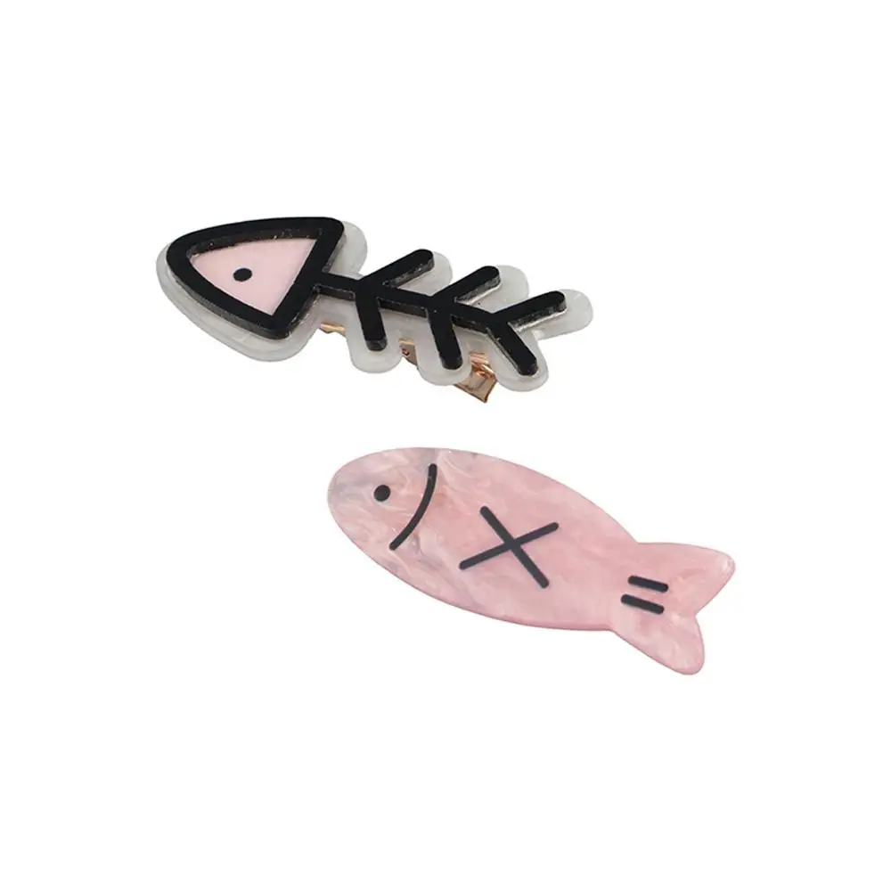 بارد الأسماك العظام الانفجارات كليب حمض الخليك الوردي مقاطع الشعر Y2K مقاطع الشعر المشابك فتاة حار