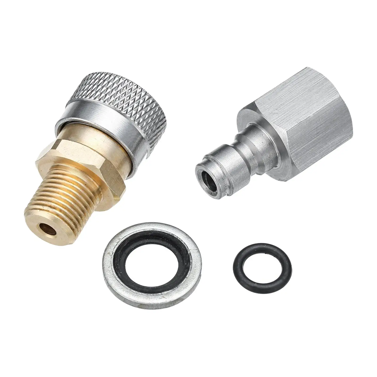 Steel Quick Coupling Pressure Washer 1/8 inch Sprayer Thread Fittings Quick Disconnect Connector Adapter Outdoor