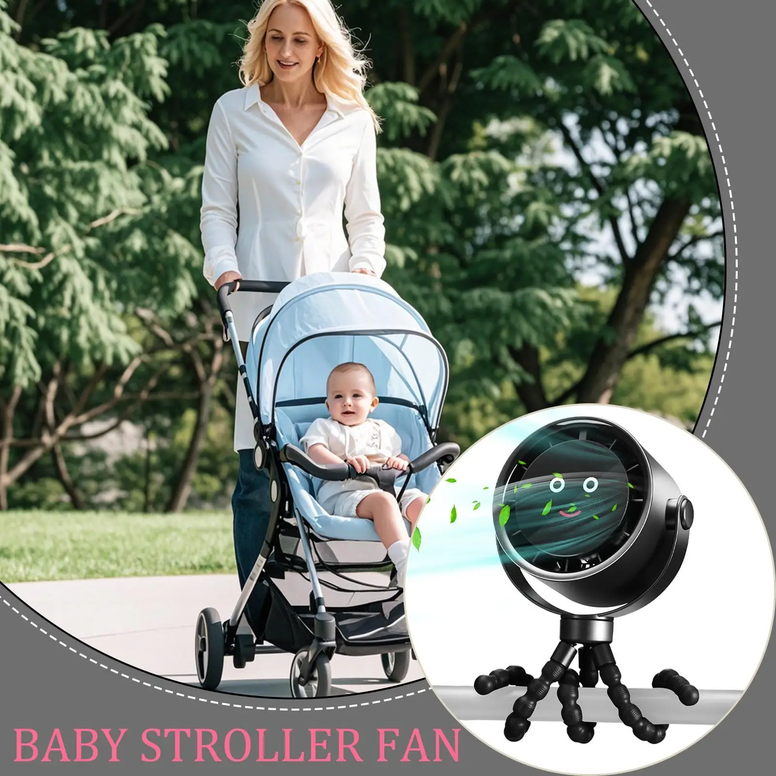 

Вентилятор для коляски, перезаряжаемый небольшой портативный вентилятор с зажимом, охлаждающий вентилятор, вращающийся на 360° крутые гаджеты, воздушный охладитель на батарейках для летней кроватки