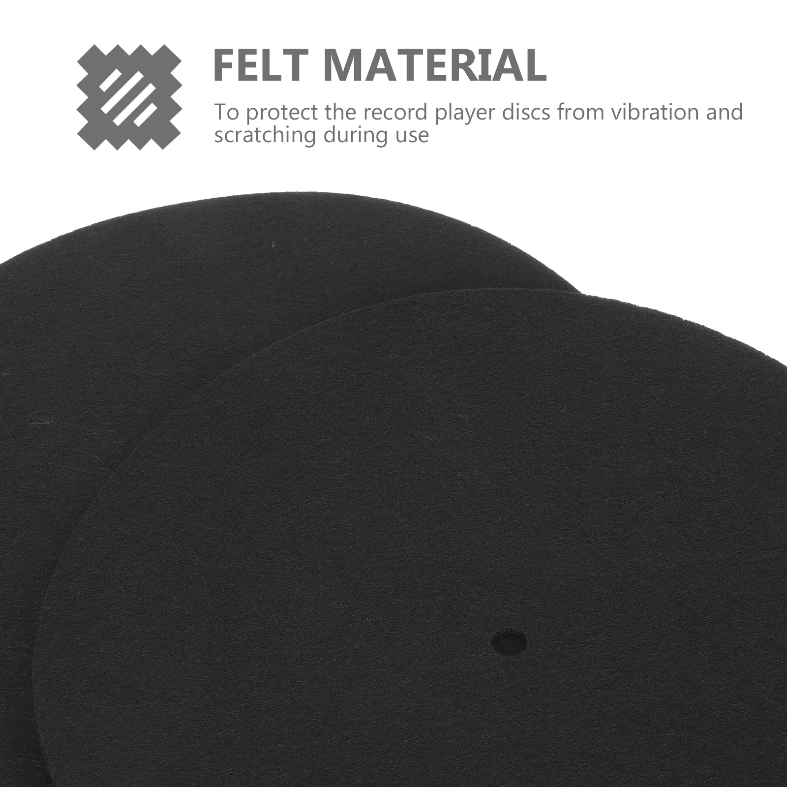

2 Pcs Record Protector Vinyl Player Felt Mats Accessories for Turntable Records Dish Washer Platter