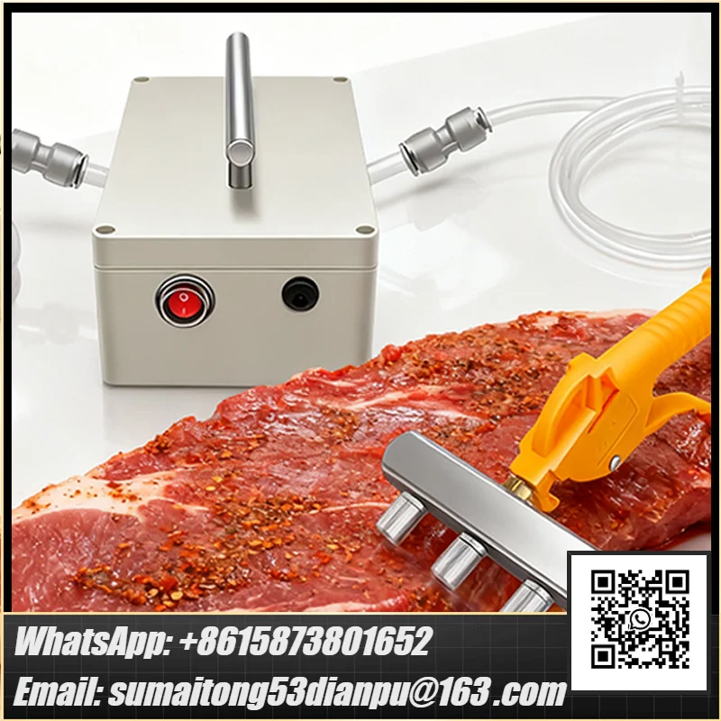 Electric Saline Injection Pump Meat Pickling Machine Electric High Pressure Bacon Pump Gun Meat Marinated Syringe Saline Syringe