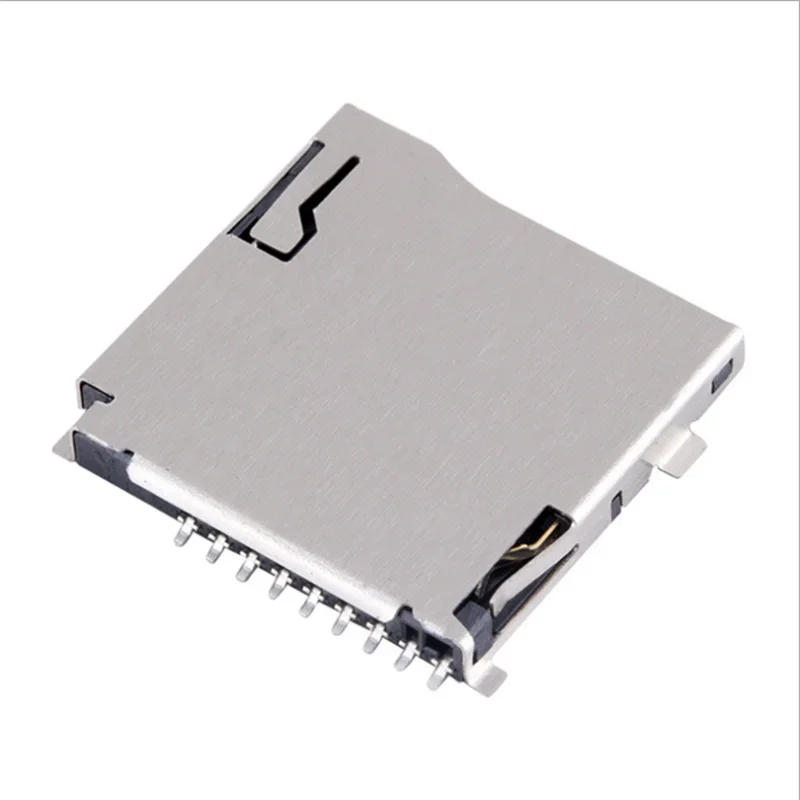 100PCS SD Card Socket Adapter Automatic PCB Connector SD card slot connectors,TF card deck, tablet, Vehicle Naviga