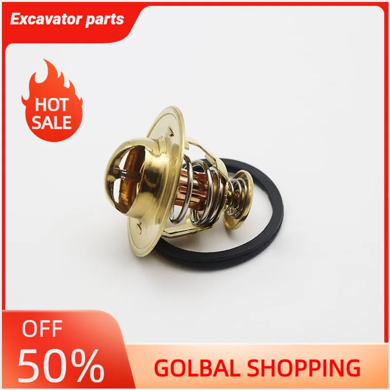 

82℃ Thermostat 600-421-6110 1 PCS For Excavator Komatsu PC100 PC120 PC200-6 4D95 6D95 Excavator
