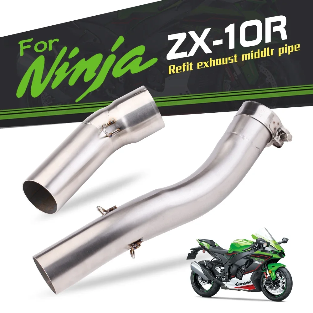 2004 2005 2008 2009 2010 2011 2012 2013 2014 2015 2016 2017 Motorcycle Middle Connecting Pipe Silp on for Kawasaki ZX-10R