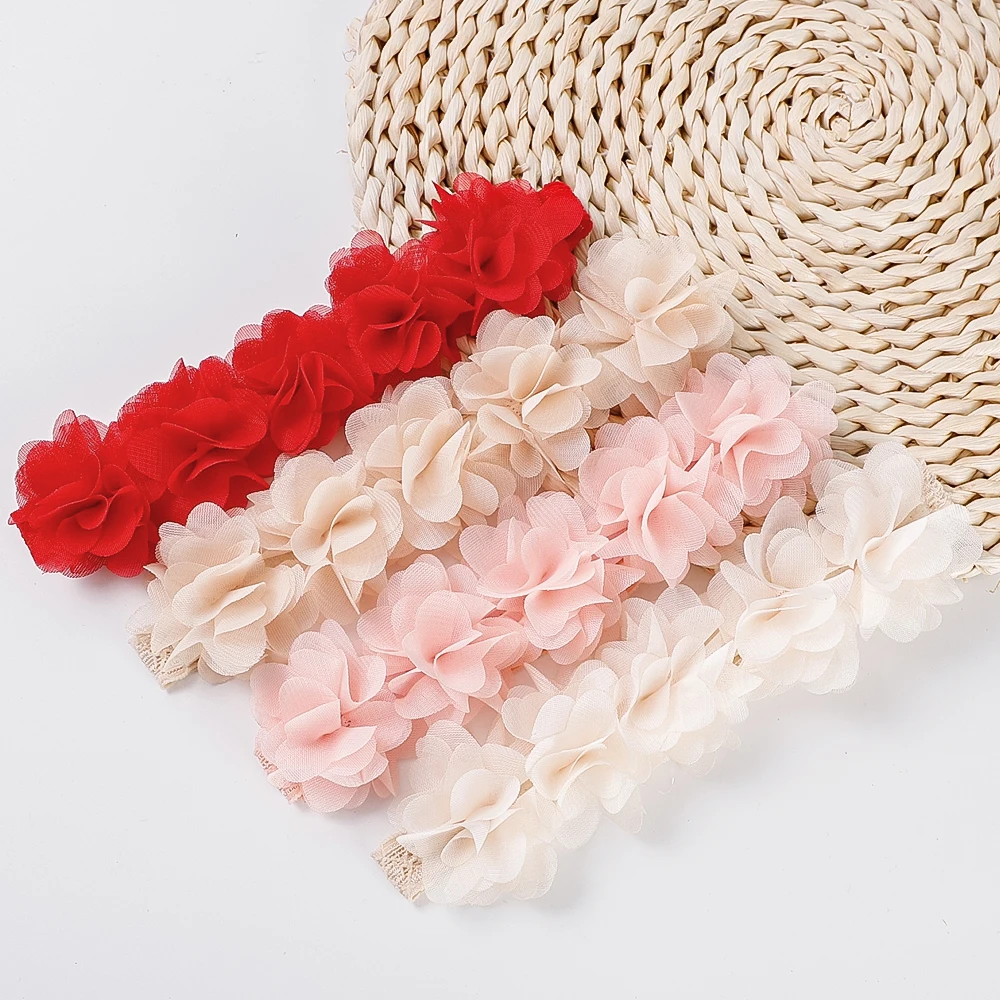 Diademas florales de gasa para bebé, accesorios para niños, cosas para bebés, bandas de goma para niñas, accesorios