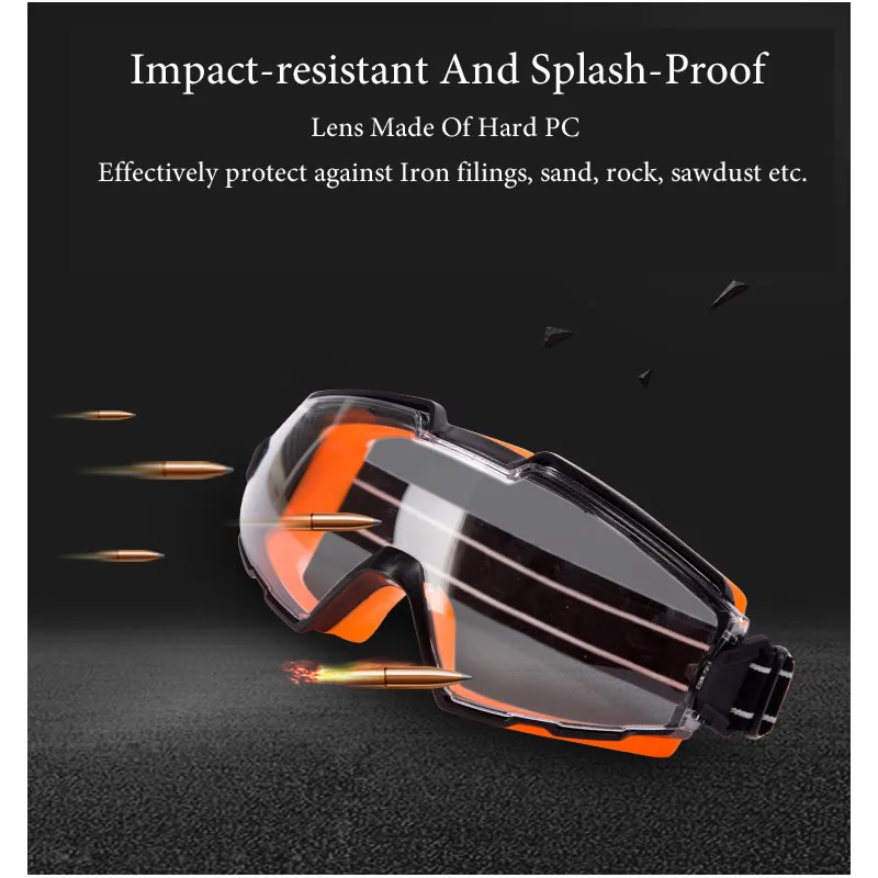 نظارات حماية العمل إطار جل السيليكا نظارات واقية مقاومة للغبار والصدمات لراكبي النجار تلميع حامي العين #2