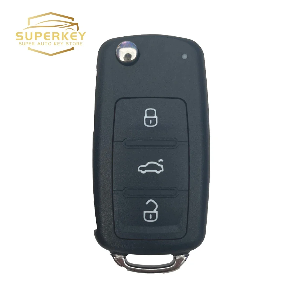 OEM Remote Folding Key Shell Case Flip Fob per VW VOLKSWAGEN Tiguan Golf Sagitar Polo Caddy MK6 Uncut Blade Touran UP 3 pulsanti