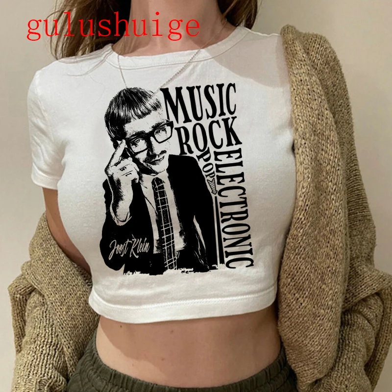2024 Fashion Crop Top Tshirt Shirt Cropped I Love Joost Klein Vintage Singer T Shirt O Neck Clothes Classic T-shirt