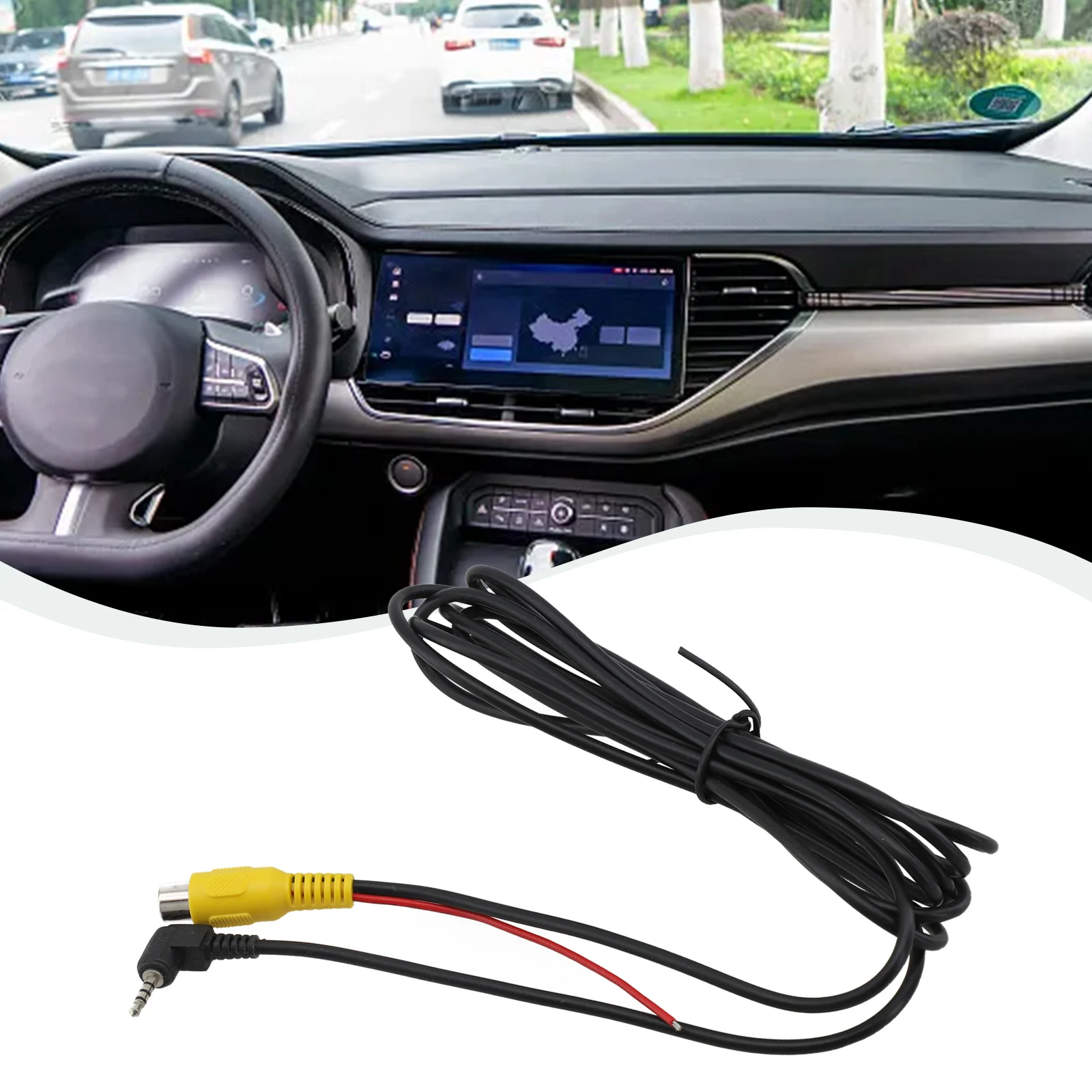 For RCA 2.5mm AV Converter Cables Auto Rear View Reverse Parking Camera Car DVR Navigation Machines Conversion Lines