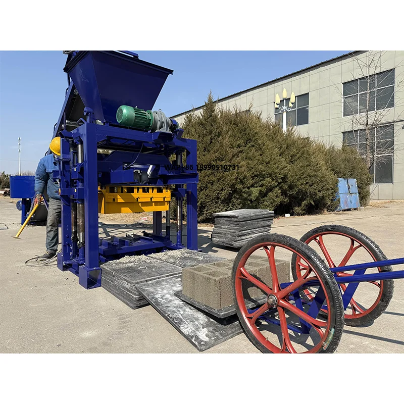 QT4-35A Factory Price Semi Automatic Concrete Cement Hollow Paver Solid Block Bricks Making Machine Line