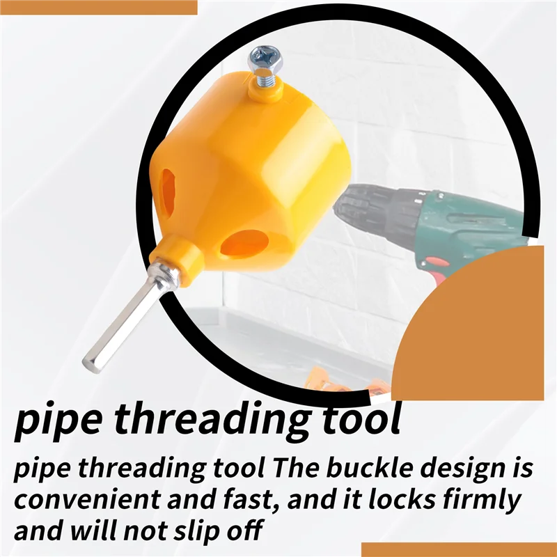 A04G-PPR Drill Bit Pipe Threader Plumbing Tool Kit With PVC Pipe Threader Plastic Pipe Round Die Set Plumbing Repair Tools