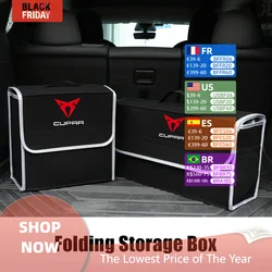 Auto Trunk Organizer Box Large Capacity Car Multiuse Tool Storage Folding Bag For Seat Cupra FR Racing Ibiza Leon Toledo Tarraco