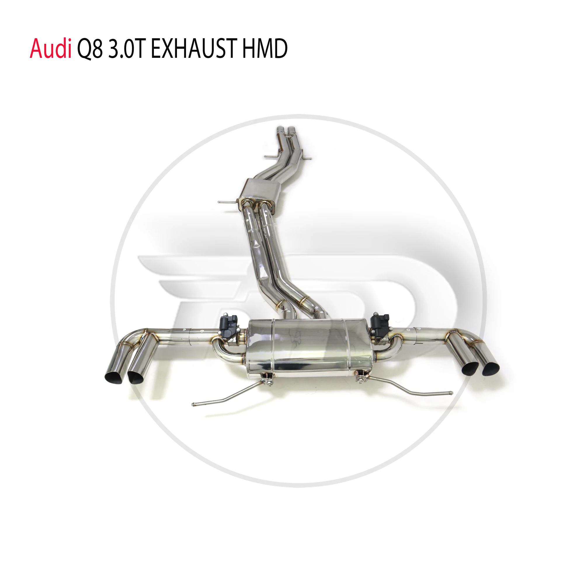 HMD Stainless Steel Exhaust System Performance Catback For Audi Q8 3.0T Auto Modification Electronic Valve Muffler