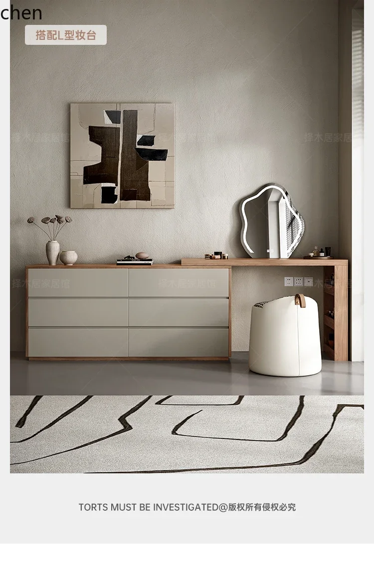 L19- bedside storage cabinet Modern simple chest cabinet Bedroom storage Malm drawer TV floor decoration