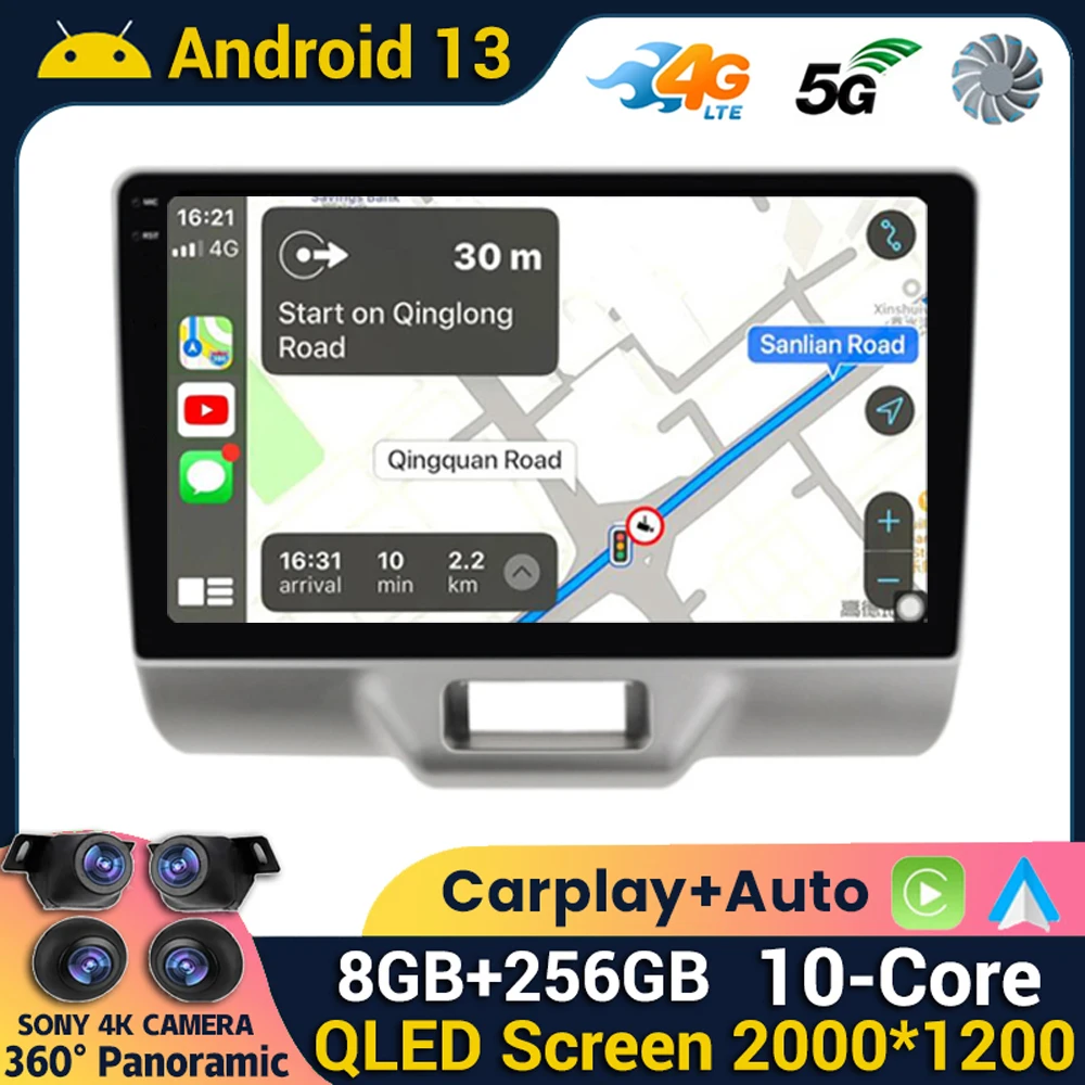 

Android 13 Wireless Carplay Auto Cooling Fan For SUZUKI Every Wagon 2015+ Car Radio Multimedia Video Player Navi GPS Stereo QLED
