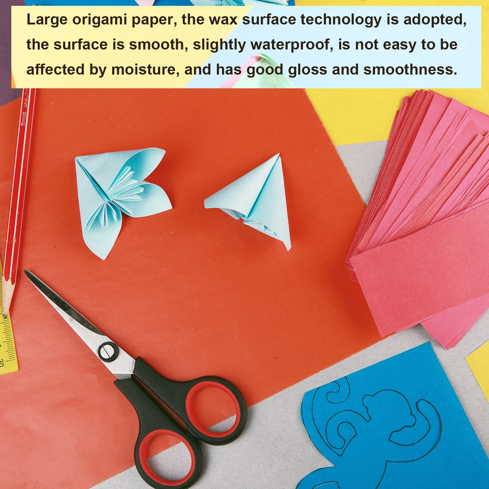 100 fogli di carta origami grande carta origami lucida per aquiloni facile da piegare per principianti artigianato artistico fai da te 7/8/15 pollici 10 colori